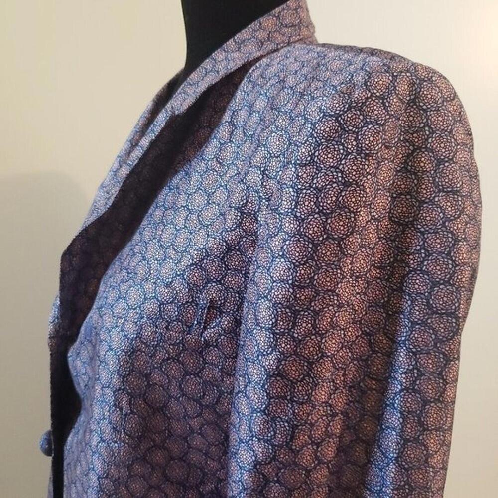 EUC Roberto Cavalli Italy Silk floral blazer jacket 46 - Picture 6 of 9